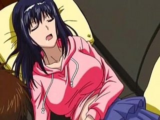 Śliczna anime dziewczyna pokazuje undies up jej maleńka spódnica