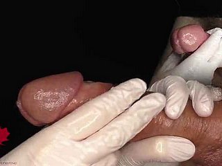 Medisch onderzoek substitute for de urethra en extractie substitute for een sperma -monsteraanzicht