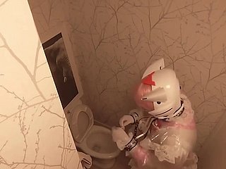 Chibi Vassal Marked PVC Maid Eva Capacete Breathplay Limpeza