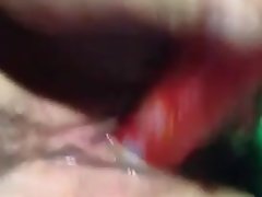 Sevimli Çinli kız oyuncak kullanarak mastürbasyon oyuncak!