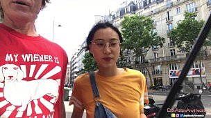 Китайская азиатка Джун Лю с кримпаем - SpicyGum трахает американского мужика в Париже x Feather-brain Hindrance представляет