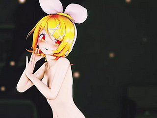 Menari Rin + Membuka Pakaian Secara Berperingkat (HENTAI 3D)