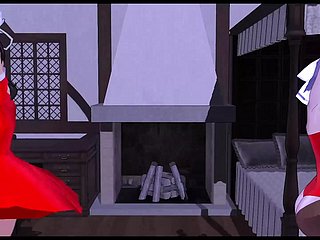 2 schatjes dansen + triple seks (3D HENTAI)