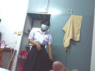 Una carina studentessa thailandese adolescente fa sesso go over il suo amico
