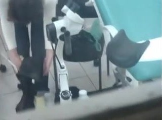 Gyn real inserción examen dust-broom espéculo UID Merina Útero Cuello uterino