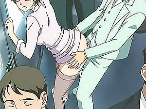 Napalone i Anime Busty Sluts uzyskiwanie fucked w Shuudan Chikan Densha Threaten